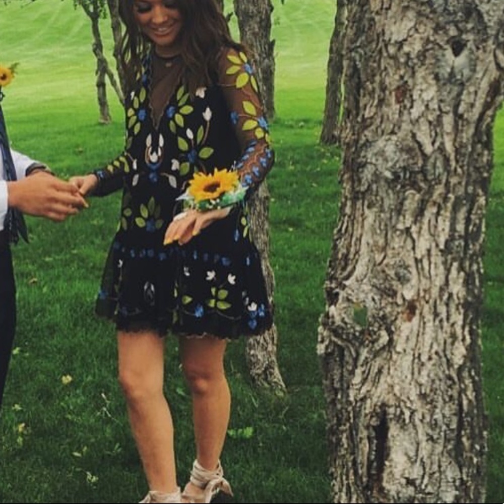 free people hearts are wild mini dress